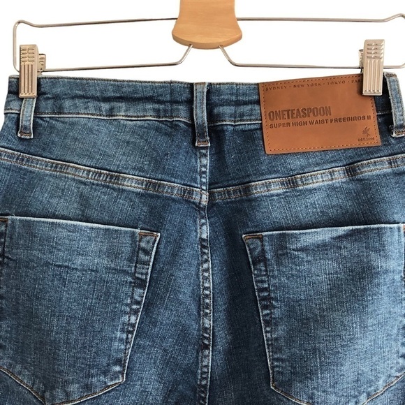 One Teaspoon Jeans Super High Waist Freebirds ll 28 NWT - Picture 6 of 15